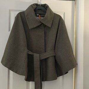 Anthropologie Olive Cape Jacket